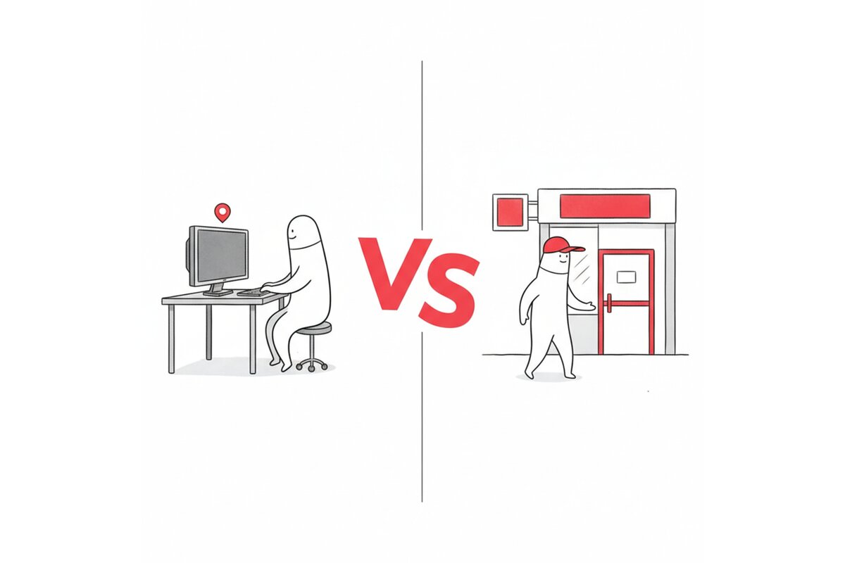 Online vs high street estate agents in Southoe and Midloe, Huntingdonshire, Cambridgeshire, England